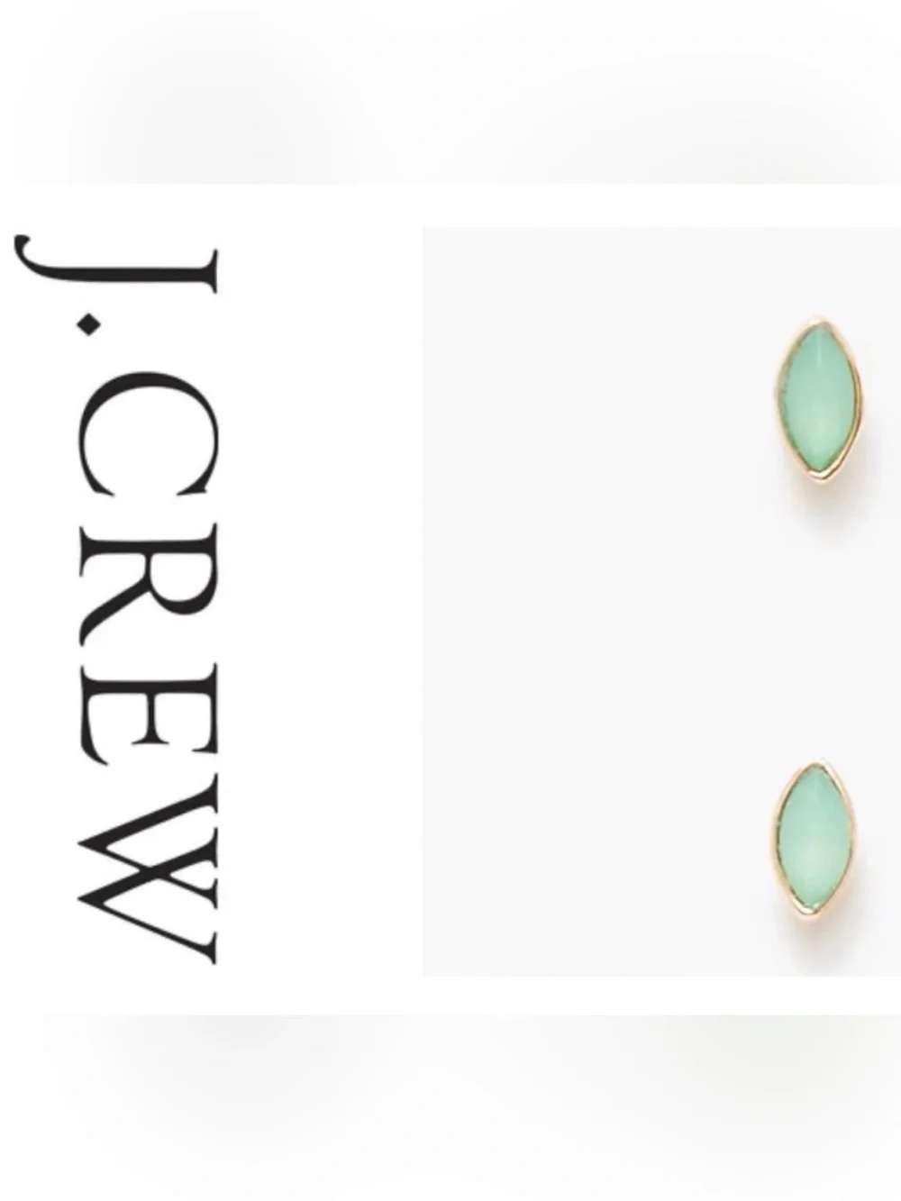 J. Crew Blue Green Crystal Stud Earrings